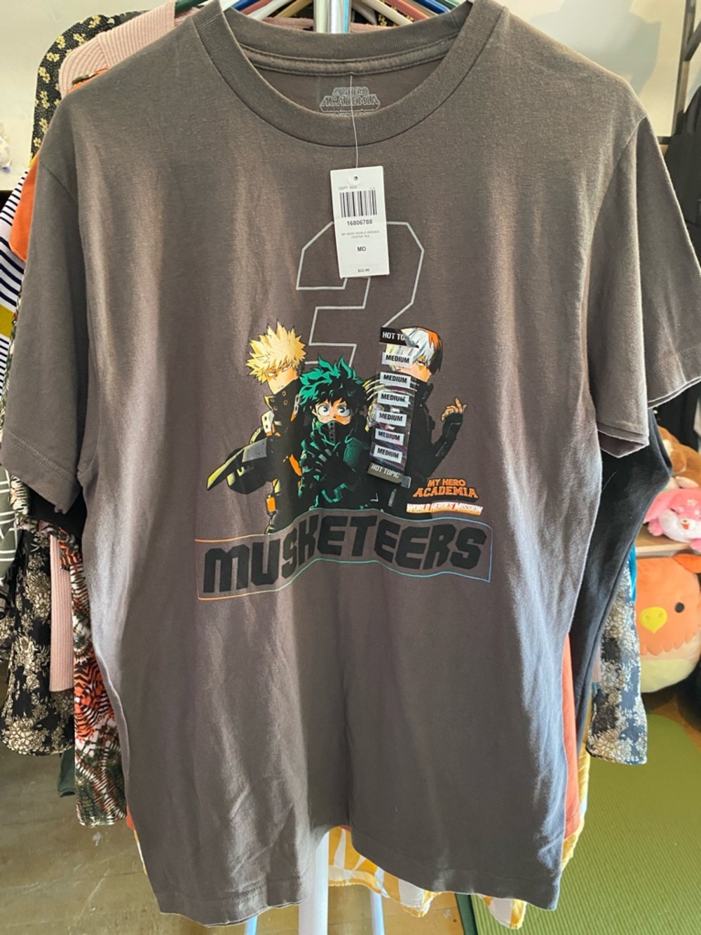 My Hero Academia Men's Gray 'Musketeers' Graphic Tee
